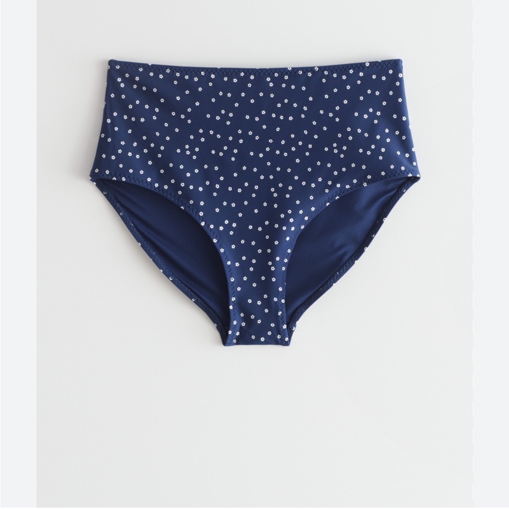 New & Other Stories Bikini bottom briefs Navy blue with flowers pattern Size 6